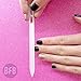 Glass Nail Files for Acrylic Nails, Crystal Nail File with Case- Premium Beauty Nail Filer by Bona Fide Beauty (3 Piece Set)