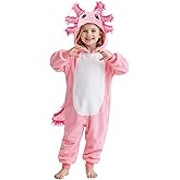 Gorkonpy Axolotl Costume Kids Girls Animal Onesie Pajamas Halloween Party Dress Up