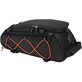 MOSISO Bike Rack Bag with 2 Removable Panniers, Waterproof Bike Trunk Cooler Storage Handbag Insulated Bicycle Rear Seat Pouch, Bicycle Storage Saddle Shoulder Bag Cycling Luggage Pouch, Black