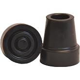 Harvy Canes Nev-a-Slip 1/2" Standard Replacement Cane Tip- Black (4 Pack)