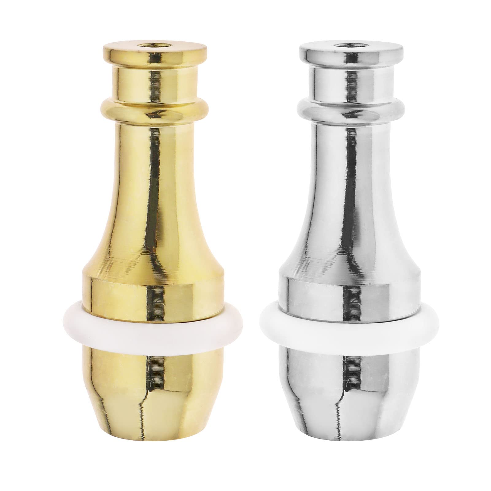 VGOL 2pcs Pull Cord Weight Handle Light Pull Handles Blind Pull with Rubber Ring and Connectors for Shower/Bathroom/Toilet/Fan Switch Silver and Gold