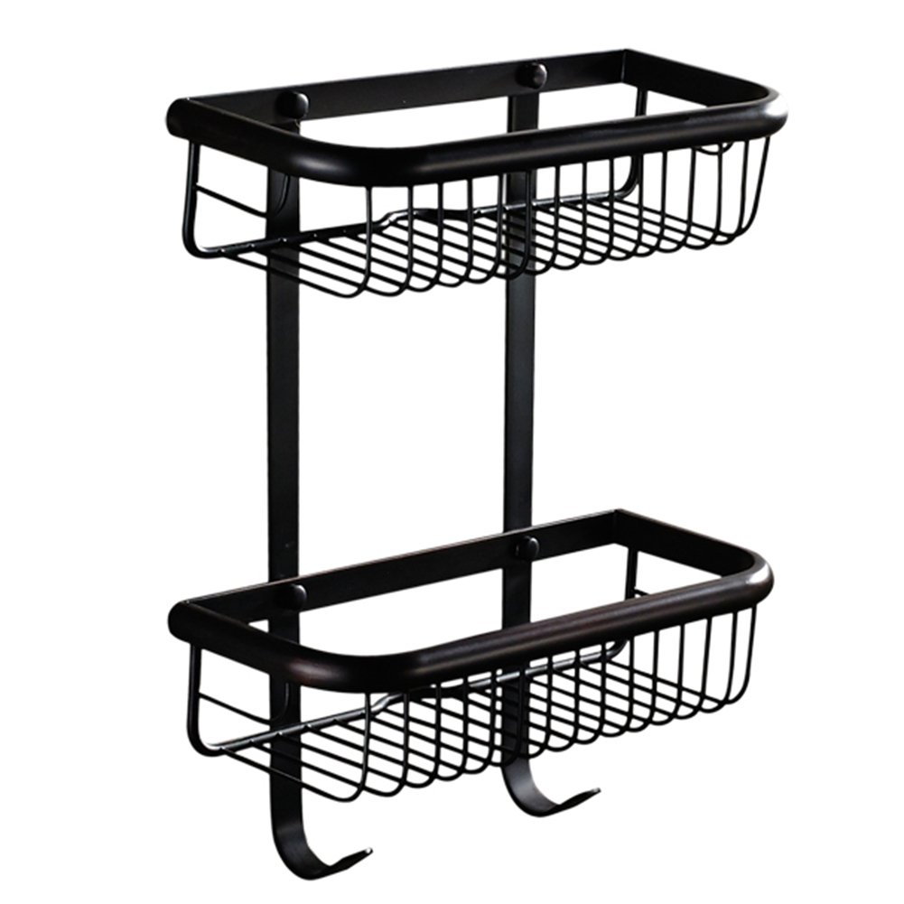 Aothpher 2 Tiers Wall Mounted Bathroom Brass Oil Rubbed