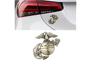 AICEL US Marine Corps Car Emblem, USMC Hawk Globe Military Anchor Badge Sticker, Universal Zinc Alloy Decorative 3D Logo Decal, Car Accessories Compatible with Truck Pickup Motorcycle