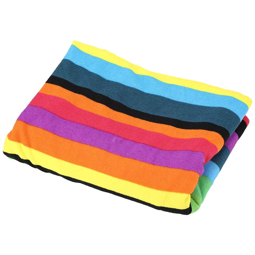 Bath Beach Towel Light Color Stripes Oversize Water Absorbent Quick Dry Lightweight Classical 100 x 180cm