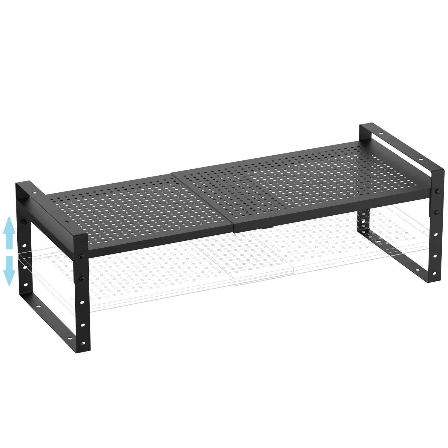 Wobmmi Expandable Spice Rack, Stackable Metal Pantry Storage Shelves ...