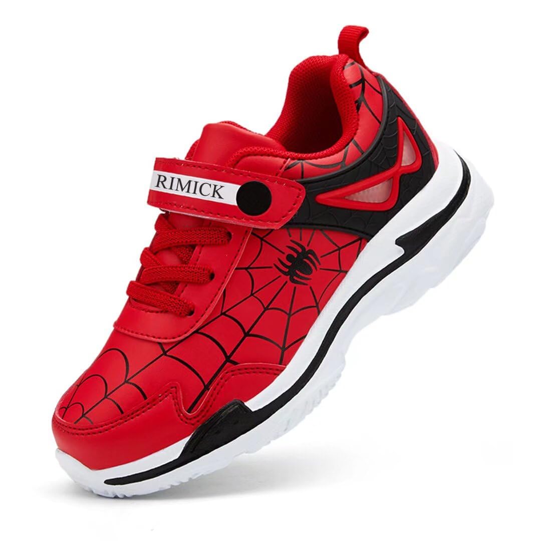 Photo 1 of Big_Kids Boys Girls Sneakers Lightweight Strap Slip On Walking Running Basketball Shoes for Little_Kids Red Size 4.5 US