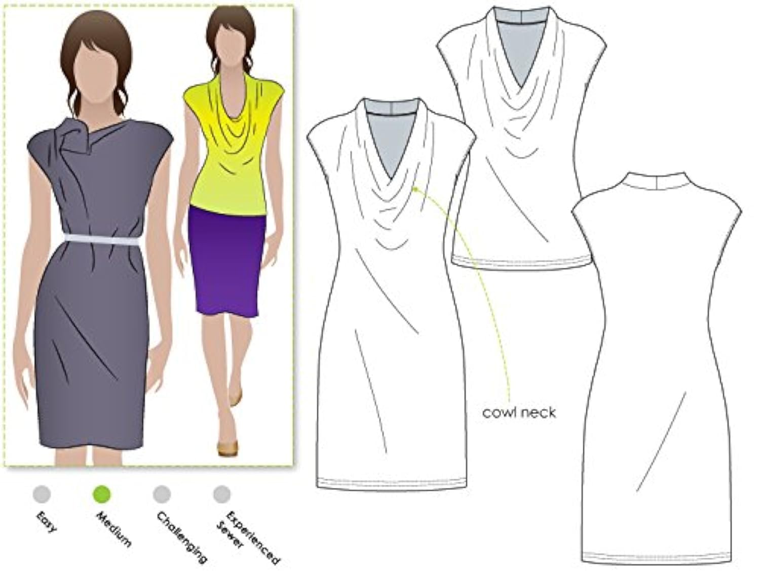 Style Arc Sewing Pattern - Franki Dress or Top (Sizes 04-16)