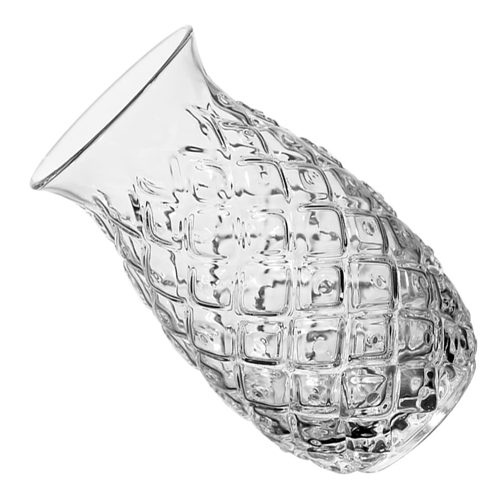 NUOBESTY 1Pc Retro Relief Pineapple Pattern Tea CupDrinking Cup Drinking Cup, Glasses, Wine Whiskey Cocktail Juice Glasses for Outdoor Pool Party Picnics Clear, (042VO973918V)
