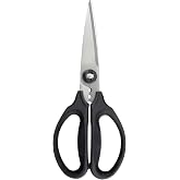 OXO Good Grips Multi-Purpose Kitchen Shears and Herb Scissors | Soft Grip Handles, Stainless Steel Serrated Blades, Cuts Herbs, Poultry, Carboard &amp; Meat, Easy to Clean