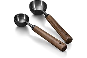 Sekonow 2Pcs Coffee Scoop for Ground Coffee - 1 Tbsp (15ml) & 2 Tbsp (30ml) Tablespoon Scoop, 304 Stainless Steel Coffee Meas