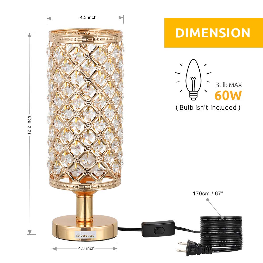 Haitral Gold Crystal Table Lamp Vintag Buy Online In Dominica At Desertcart