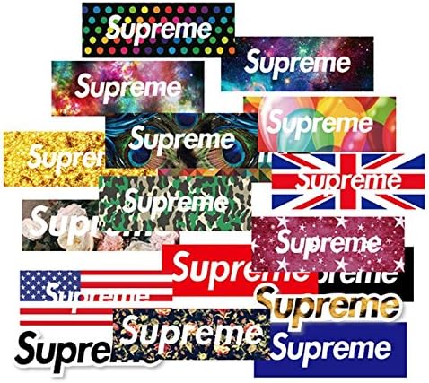 Fanco Electronics Supreme Laptop Luggage Skateboard Helmet Graffiti Sticker Decals Vinyls Reusable Strong Adhension Decorative Sticker 71pcs