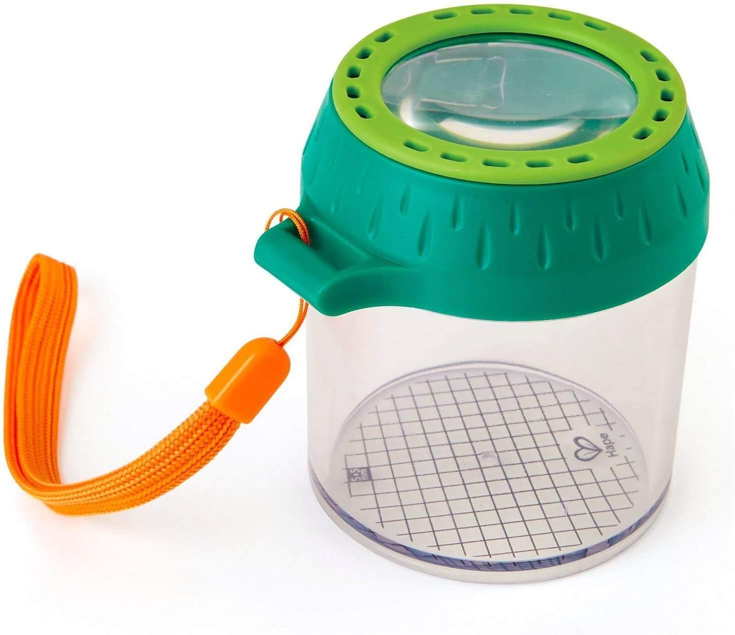 Hape Bug Jar, Outdoor Toys, Bug Catcher for Kids, Pocket Microscope with 4x Zoom, Ideal for Kids Camping, Mini Scope Viewer