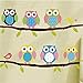 SOLEDI New Cute DIY Removable Colorful Six Owls Bird Branch Vinyl Decal PVC Wall Mural Sticker Poster Home Room Decor