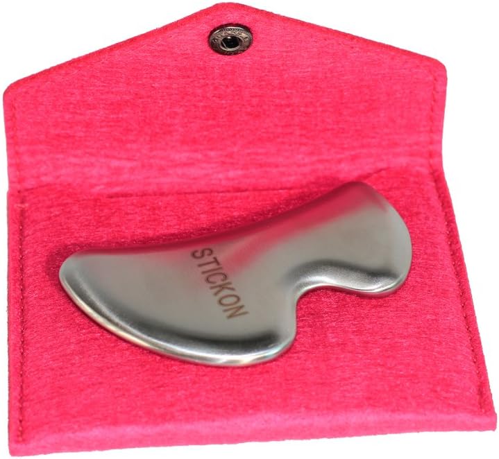 Stainless Steel Gua Sha Scraping Massage Tool - STICKON IASTM Tools Great Soft Tissue Mobilization Tool (B Shape): Health & Personal Care