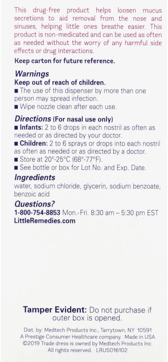 Little Remedies Nasal Decongestant Drops, 0.5 oz, Pack of 6: Health & Personal Care