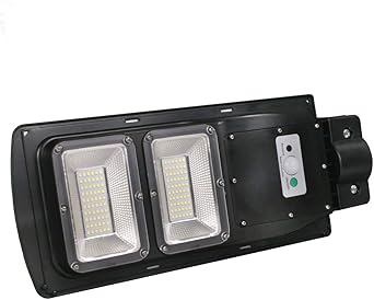 Jandei - Farola LED 60W Solar Exterior IP67 Panel integrado 120 LED 850 Lúmenes 6600K Blanco Frío Batería Ion-Litio mando a distancia