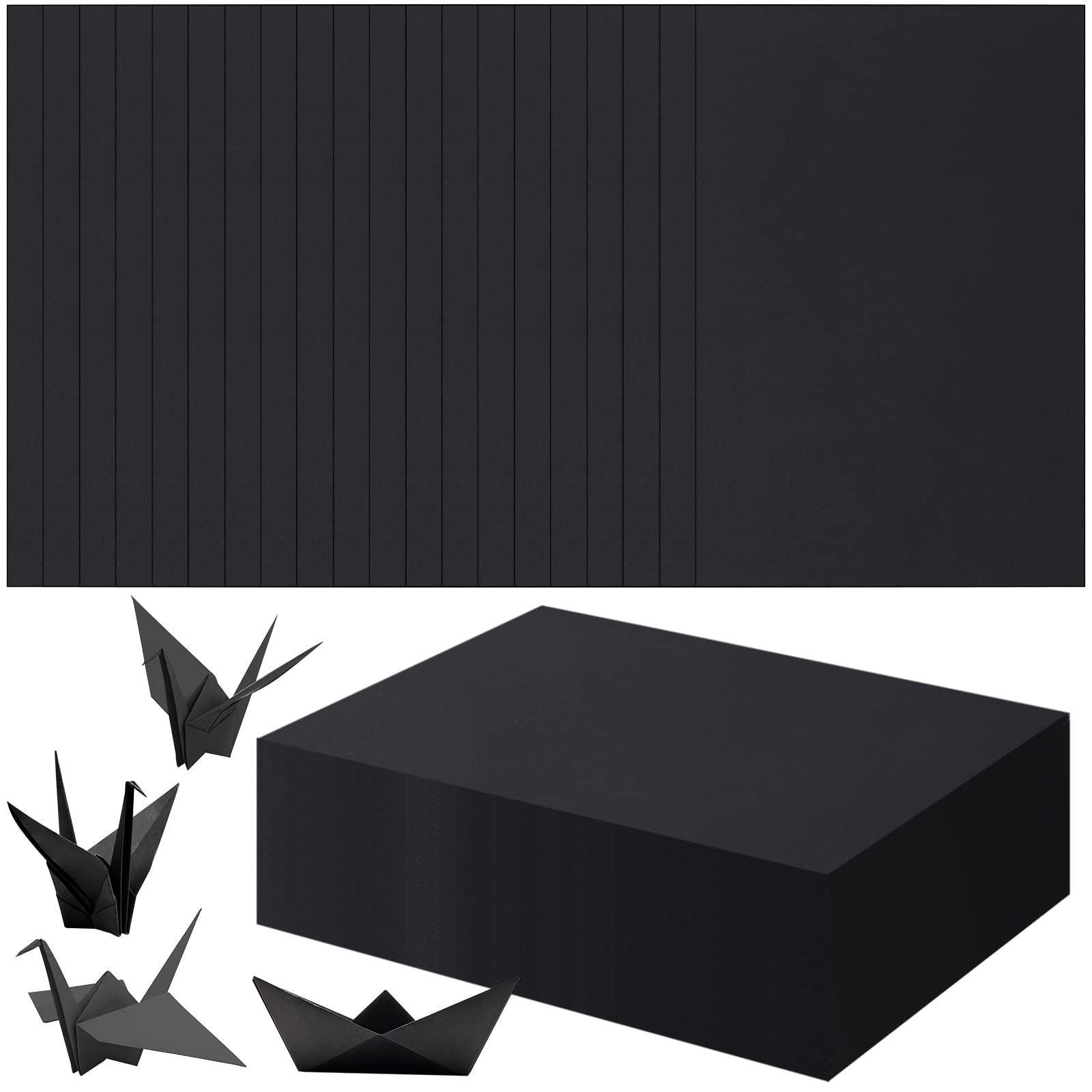Photo 1 of 1000 Sheets Construction Paper Bulk School Supplies 9 x 12 Inches Art Classic Heavyweight Paper Craft for Kids Adults Holiday Drawing(Black)