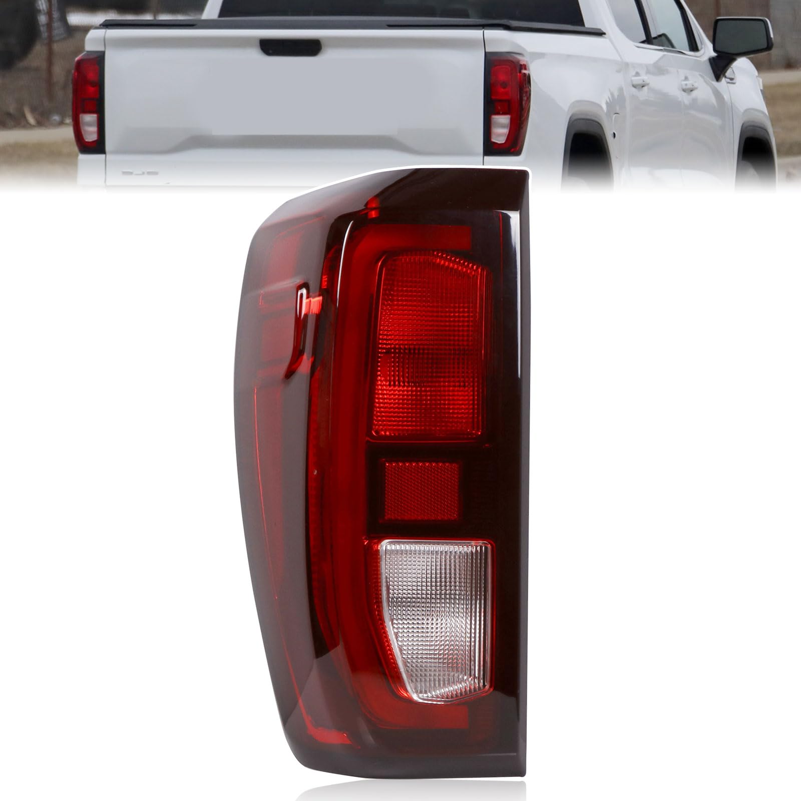 Photo 1 of Lochnchn Tail Light Assembly Compatible With 2019-2024 GMC Sierra 1500 2500HD 3500HD,Left Driver Side Taillights Rear Lamp Brake Light Replace# 84565919 GM2800309