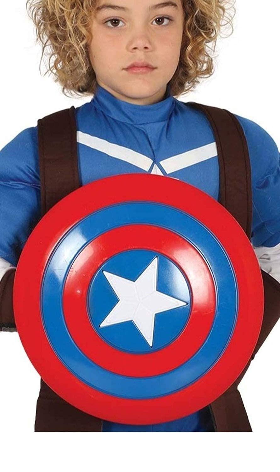 FIESTAS GUIRCA | Star Shield (12.6 in) - Children's Accessory for Superhero and Villain Fancy Dress - Ideal for Costume Parties and Carnival - Boy - Red and Blue