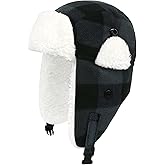 Sarfel Toddler Winter Hat Baby Boy Winter Hat Sherpa Lined Toddler Warm Fleece Hats Kids Trapper Hats for Boys Girls Beanie