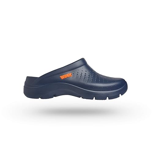 navy blue slip resistant shoes