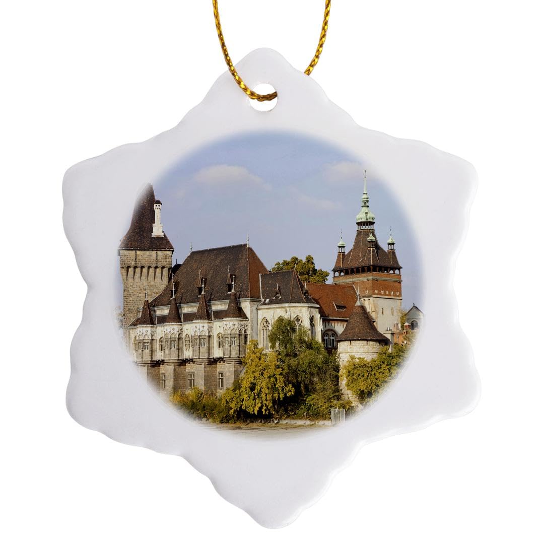 3dRose Vajdahunyad Castle in Budapest During Fall, Hungary-Eu13 Mzw0299-Martin Zwick Snowflake Ornament, Multi-Colour, 3-Inch