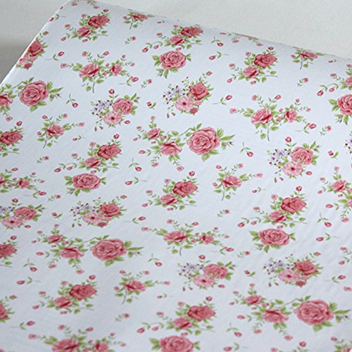 Yifely Romantic Rose Self-Adhesive PVC Shelf Liner Refurbished Old Dresser Drawers Makeup Boxes 17.7 Inch by 9.8 Feet