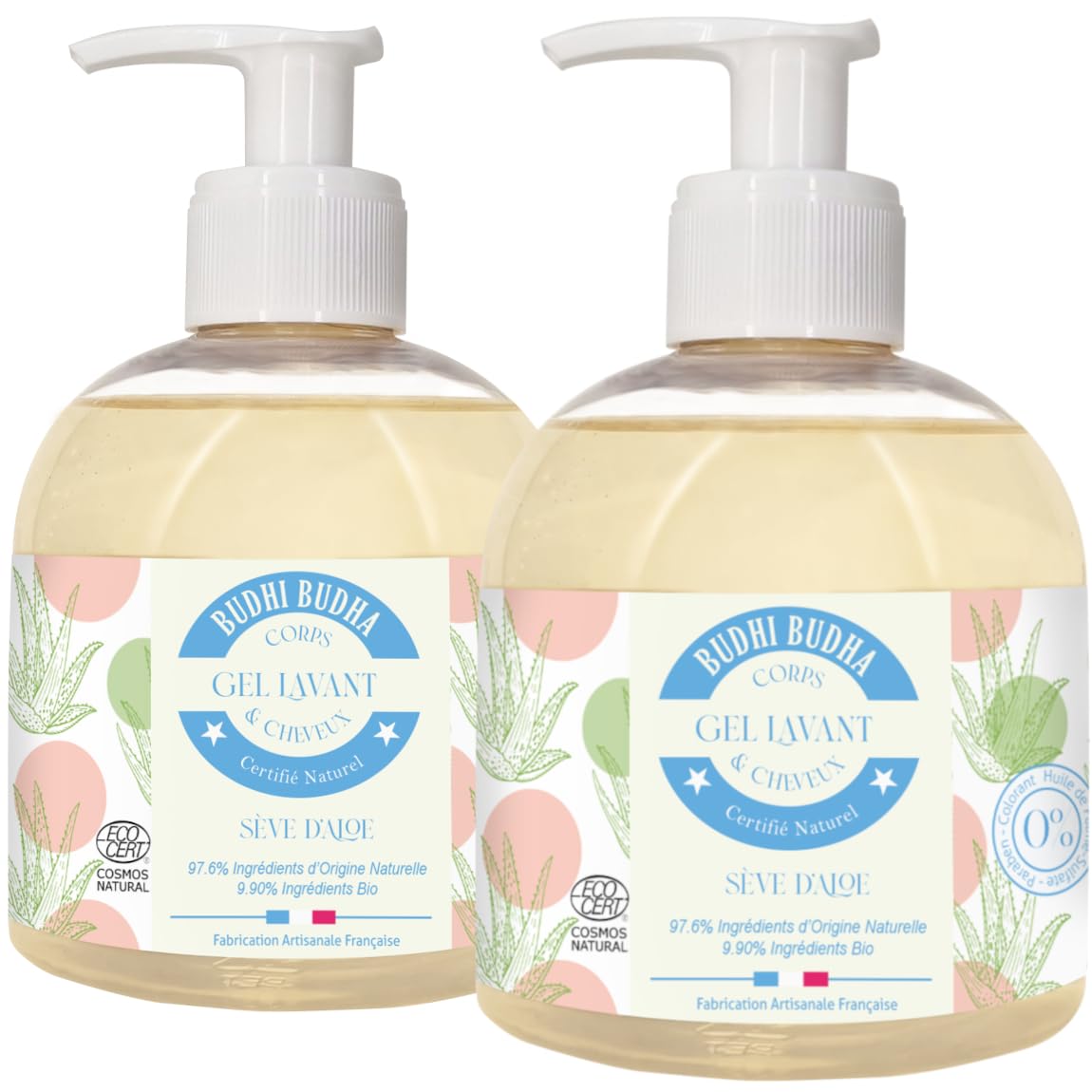 Twinpack: 3-in-1 Natural Kids Body Wash, Shampoo, Hand Wash By Budhi Budha- ECOCERT Natural Body Wash - Kids Body Wash, Women's Shower Gel - Kids Shampoo, Kids Bubble Bath, Liquid Hand Soap