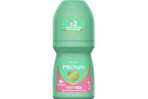 Mitchum Women’s Antiperspirant Deodorant, Roll-On Applicator, Powder Fresh Scent, 48HR Sweat & Odor Protection, Quick-Drying, Dermatologist Tested, 1.7 oz