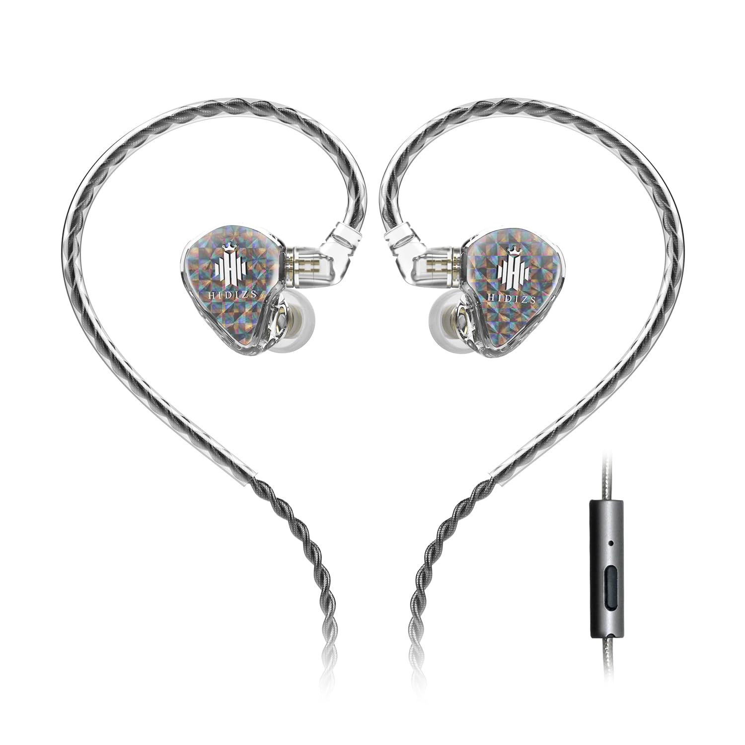 Hidizs MS1-Galaxy In-ear Monitors, IEM Earphones Wired, High-Performance Dual Magnetic Circuit Dynamic Driver, 3.5mm Plug, Inline Control Microphone Detachable, 0.78mm 2 Pin Cable