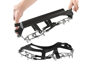 Boot Grip Spikes – Heavy Duty Ice Crampons, All-Season Foot Claws | Enhanced Bite, Solid Step Support, Anti-Slip Travel Aid &