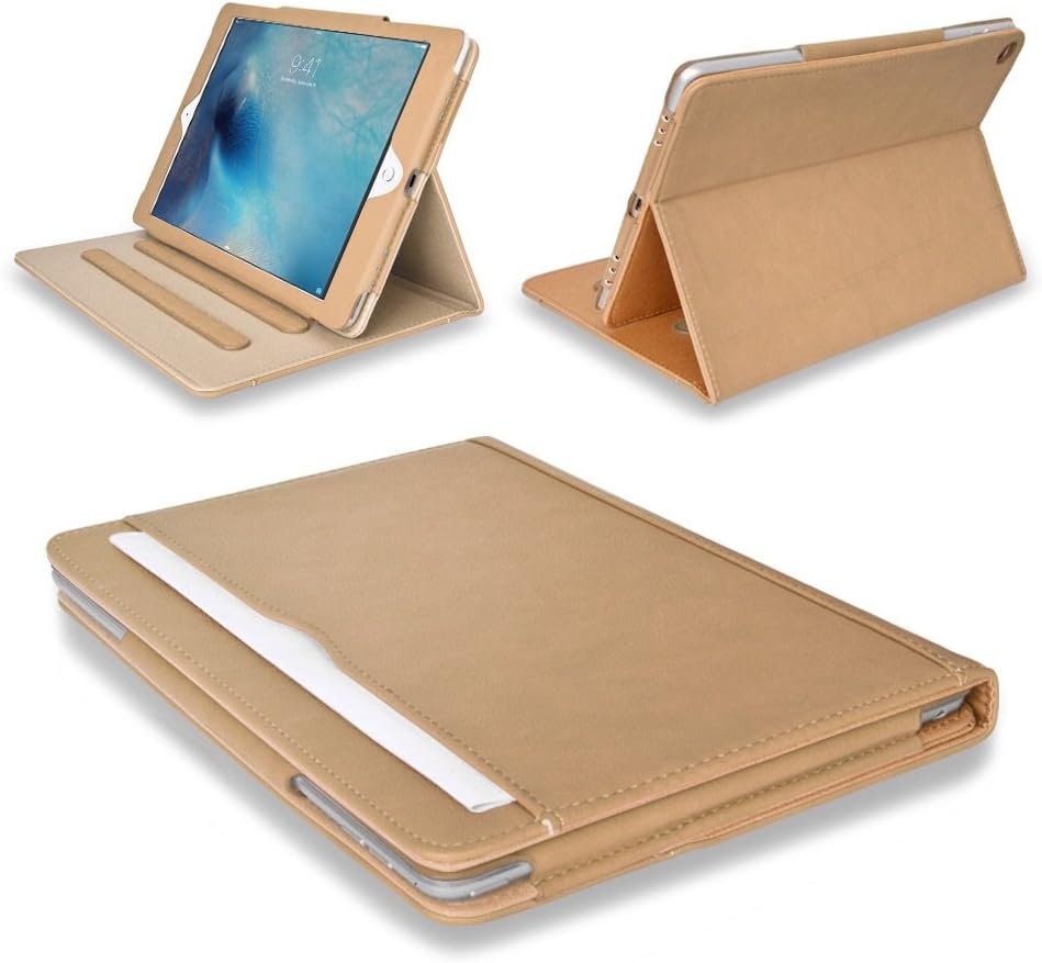 MOFRED® Brown & Tan Apple iPad Pro 7th Gen 12.9" (Launched 2015) Leather Case - Independently Voted by "The Daily Telegraph" as #1 iPad Case! (For iPad Models A160,A167,A1584 and A1652)