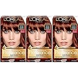 L'Oréal Paris Superior Preference Permanent Hair Color, 6AB Chic Auburn Brown, Pack of 3