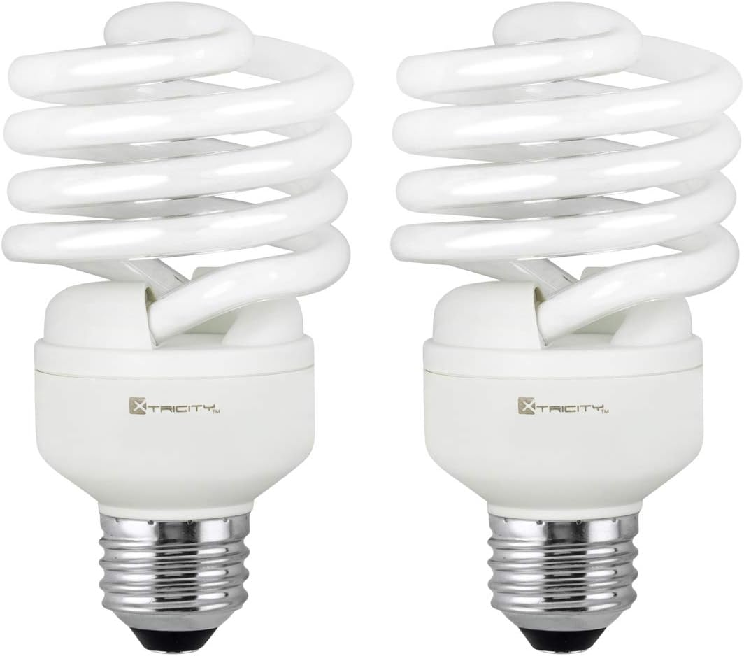 Bombilla fluorescente compacta T2 en espiral CFL, 4100 K, blanco frío
