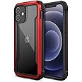 RAPTIC Shield Case Compatible with iPhone 12 Mini Case, Shock Absorbing Protection, Durable Aluminum Frame, 10ft Drop Tested, Fits iPhone 12 Mini, Red
