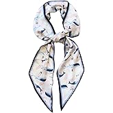 Hioyiwse Head Scarf Hair Neck Scarves For Women Purse Bag Scarfs For Handbags Silky Long Thin Satin Headscarf Fashion
