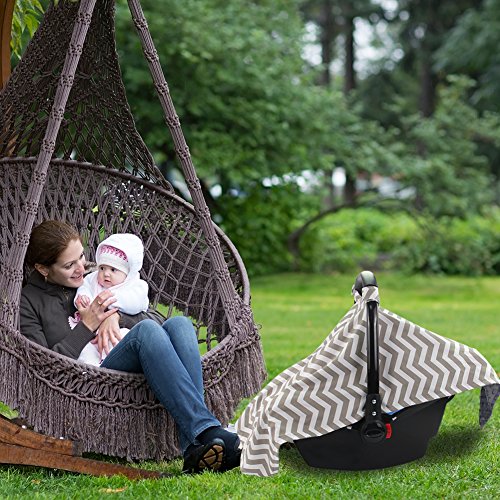 MHJY Carseat Canopy Cover Nursing Cover Breathable Cotton Infant Car