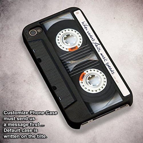 Popular Retro Cassette Quotes for Iphone 6 and Iphone 6s Case (Black Rubber Case)