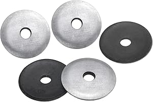 uxcell 100Pcs 7/32" x 1-3/16" Sealing Washers, Zinc-Plated Carbon Steel EPDM Bonded Neoprene Rubber Washers for Screws Bolts,