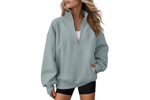 AUTOMET Womens Quarter Zip Oversized Sweatshirts Teen Fleece Pullover Hoodies 2025 Mock Neck Sweater Fall Workout Jacket