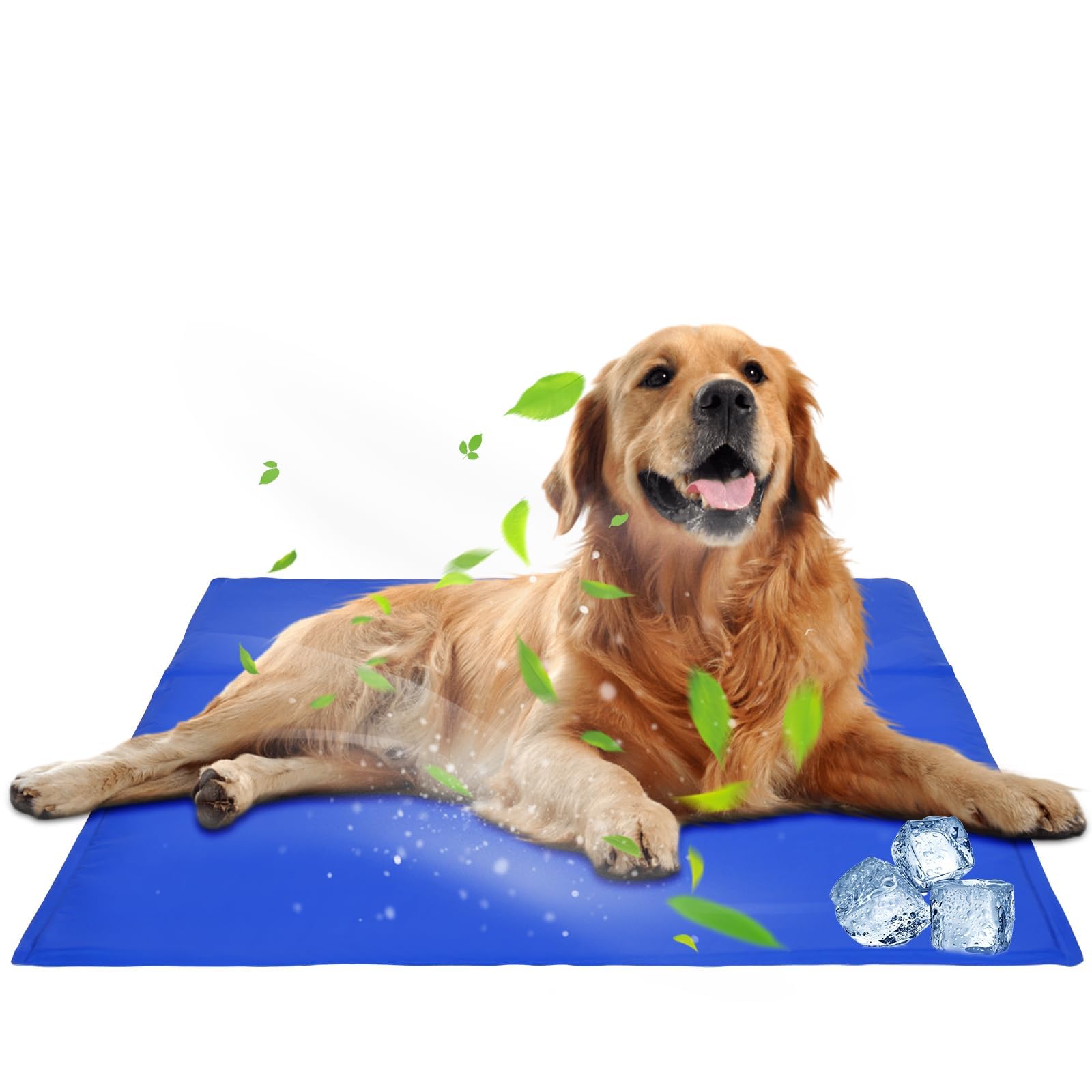 Pet Dog Cooling Mat，Durable Pet Cool Mat Non-Toxic Gel Self Cooling Pad,Pets Summer Sleeping Mattress Accessories for Cats Puppy Home (L)