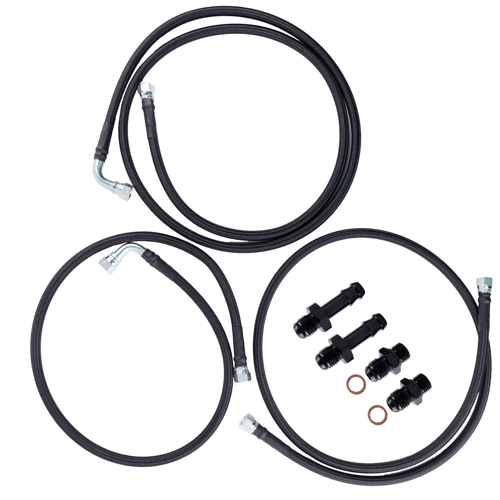 Photo 1 of *MISSING PARTS UNKNOWN*
MUCO Flexible SS Braided Transmission Cooler Lines Kit for Dodge Ram 2500/3500 Cummins 5.9L with 48RE Transmission 2003 2004 2005 2006 2007