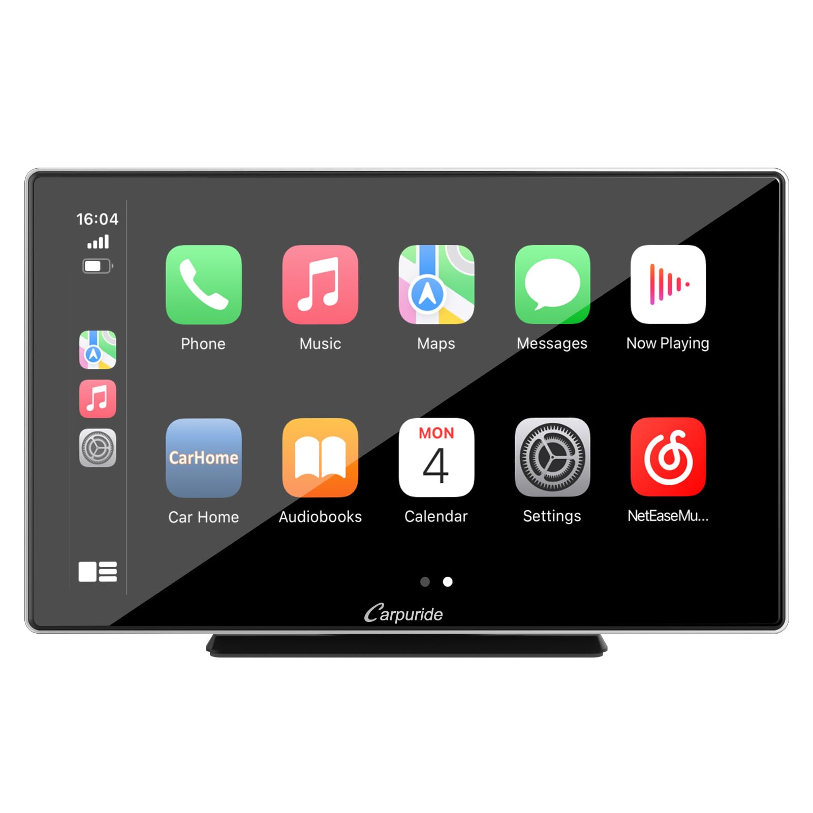 Carpuride Portable Wireless CarPlay Screen for Car- 9 Inch Car Play Screen Compatible with Android Auto and Apple CarPlay - Multimedia Player, Bluetooth, Navigation Screen for All Vehicles