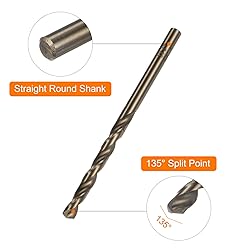 HARFINGTON 10pcs Cobalt Jobber Drill Bits 4.7mm