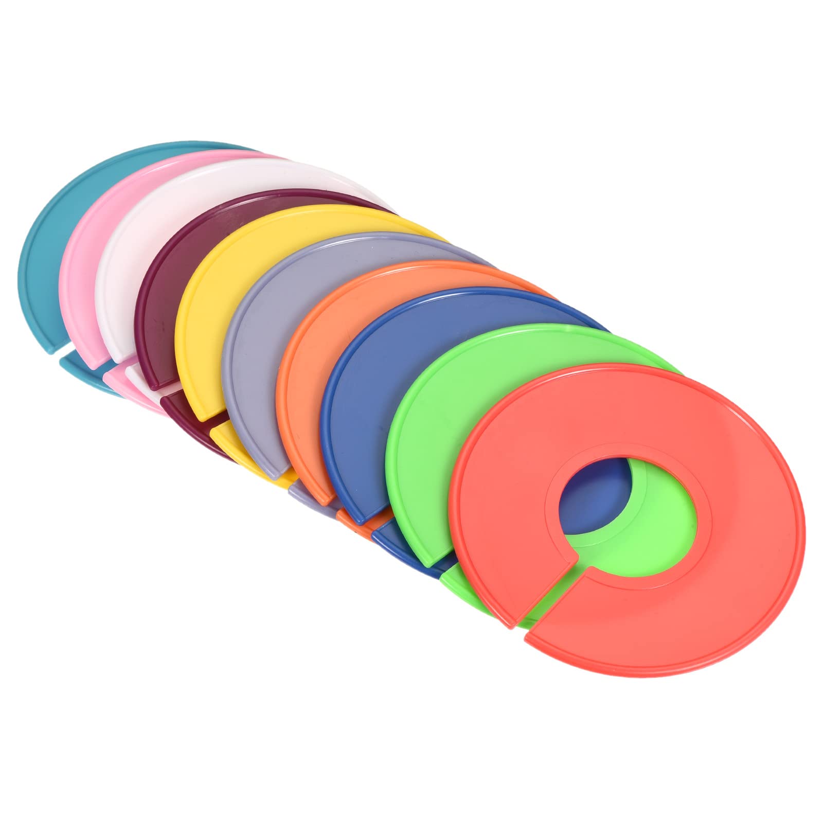PATIKIL Clothes Dividers 30 Pack Blank Clothing Rack Size Sorting Reusable Wardrobe Round Hanger Separator, Multicolor
