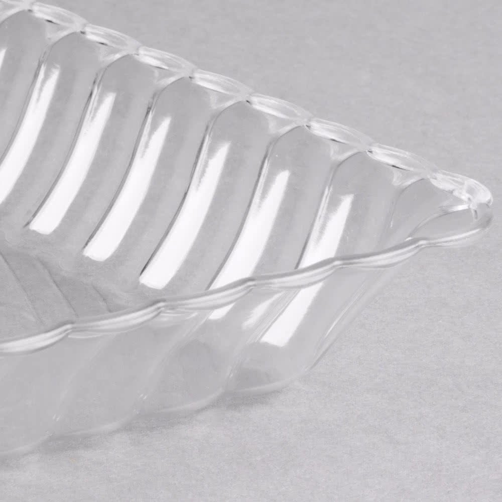 Pack of 3 Elegant Hard Plastic Serving Trays/Platters/Tray Clear