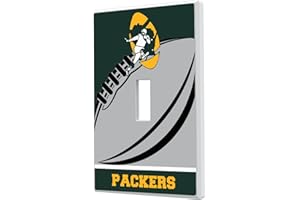 KEYSCAPER Green Bay Packers Passtime Design Single Toggle Lightswitch Plate