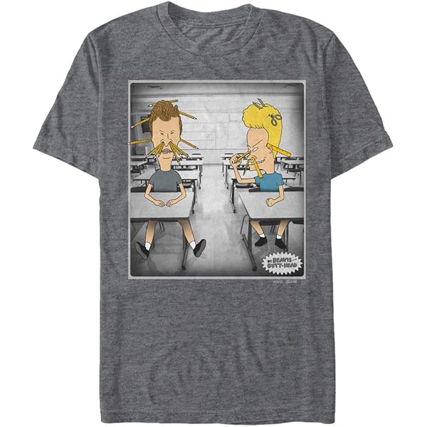 BEAVIS AND BUTTHEAD NERDY BY NATURE Tシャツ Amazon.com: Men's Beavis and Butt-Head Nerd Glasses T-Shirt