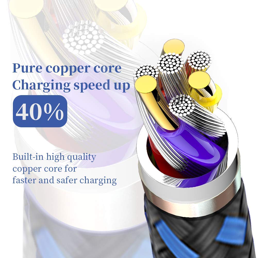 5Pack(3/3/6/6/10 FT)[Apple MFi Certified] iPhone Charger Long Lightning Cable Fast Charging High Speed Data Sync USB Cable Compatible iPhone 13/12/11 Pro Max/XS MAX/XR/XS/X/8/7/Plus/6S iPad AirPods